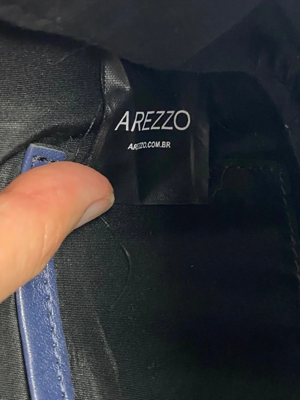 Arezzo Crossbody Leather Bag in Blue - Picture 8 of 10